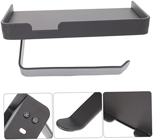 Garneck Dual-Use Toilet Paper Holder with Storage Shelf