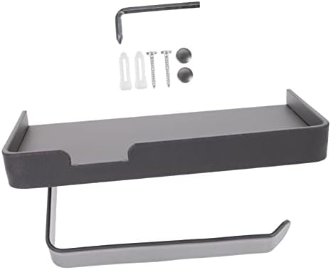 Stainless Steel Toilet Paper Holder with Shelf - Wall Mount