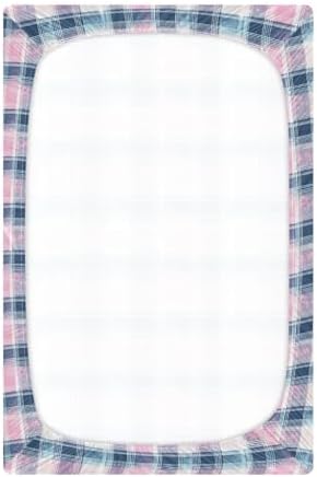 Checkered Blue Crib Sheets for Baby Boys and Girls