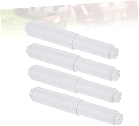 Veemoon White Toilet Paper Holder 4pcs Modern Bathroom Organizer