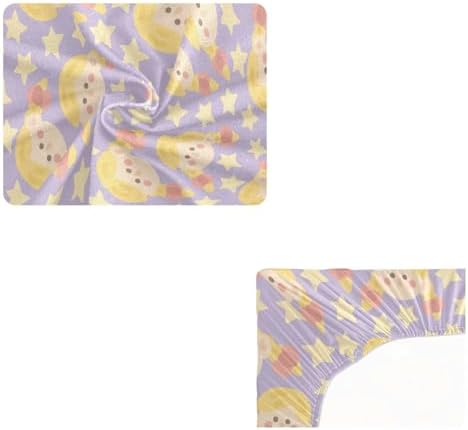 Cute Girl Star Crib Sheets Stretchy Playard Sheets for Baby