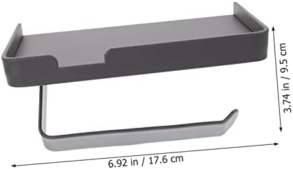 Wall Mount Toilet Paper Holder with Storage Shelf