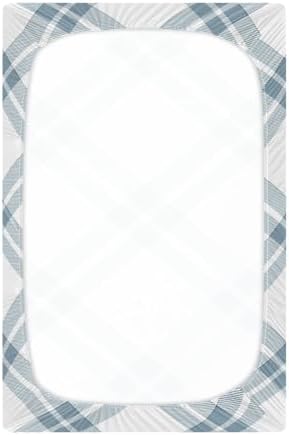 KICPOAY Plaid Crib Sheets for Baby Toddler