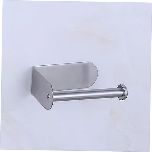 Homoyoyo Non-Slip Toilet Paper Holder Adhesive Brushed Finish Easy Install