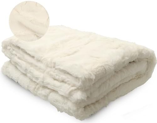 Peluche Lux Faux Fur Baby Blanket - 29 x 36 Double Sided