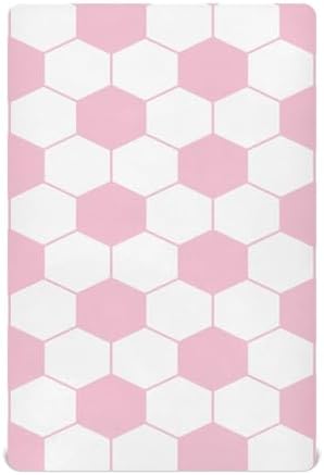 KICPOAY Fitted Crib Sheets Soccer Pattern 39x27in