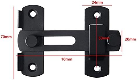 SHAUNI Door Bolt Set of 3 Black Flip Latch Gate Latches 1