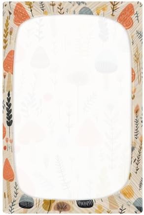 Wassud Cute Mushrooms Crib Sheets 27x39 Inches Pack and Play