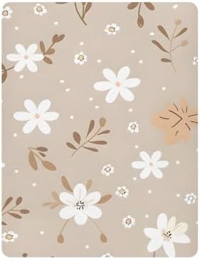 ALAZA Daisy Flower Boho Crib Sheets for Girls and Boys