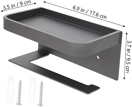 POPETPOP Wall Mount Toilet Paper Holder with Shelf