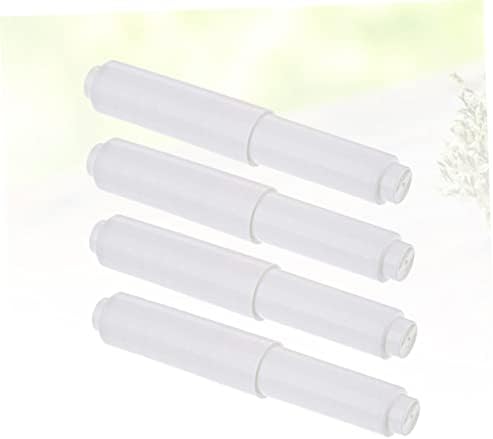 Veemoon White Toilet Paper Holder 4pcs Modern Bathroom Organizer