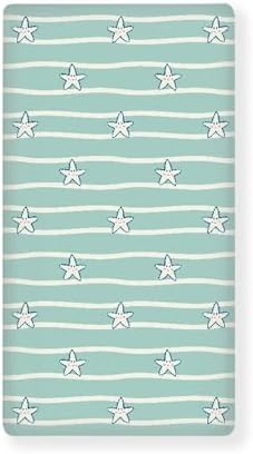 Cute Cartoon Starfish Crib Sheet 28x52