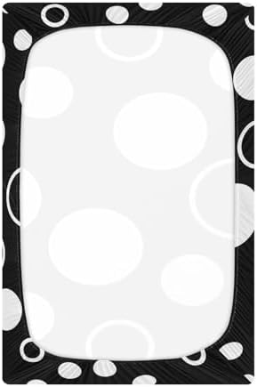 Ultra Soft Black White Polka Dots Crib Sheet 39x27