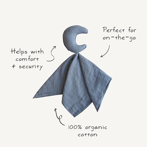 Mushie Moon Security Blanket 100 Organic Cotton Blush