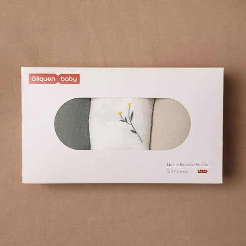 GLLQUEN BABY 3 Pack Swaddle Blankets