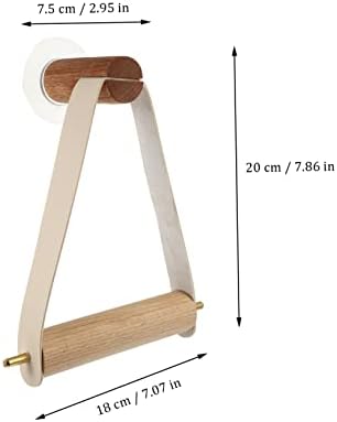 SEWOART Toilet Paper Holder Wall Mounted Wooden Sturdy