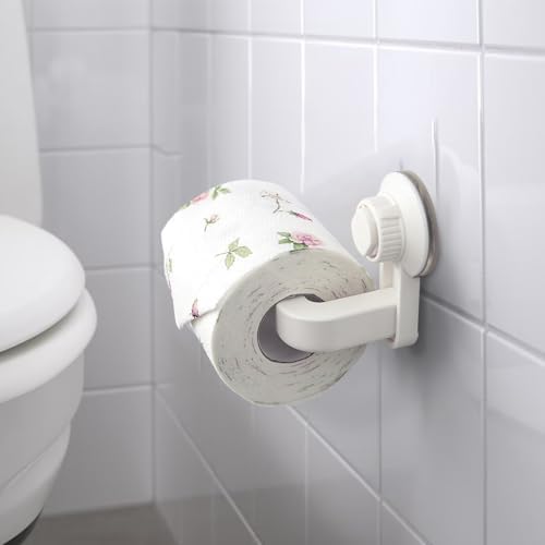 Suction Cup Toilet Paper Holder Wall Mounted Rustproof Multifunctional