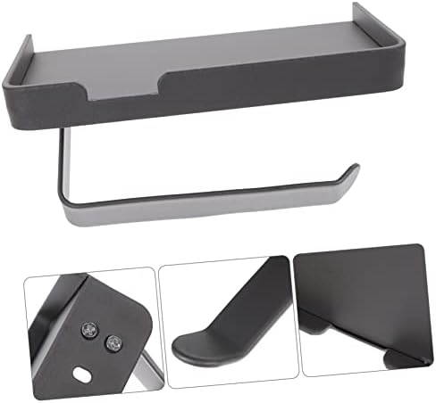 Wall Mount Toilet Paper Holder with Storage Shelf