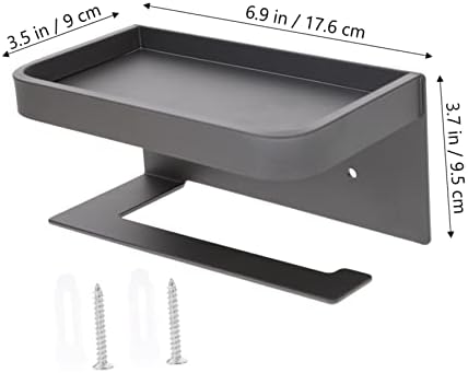 Jojofuny Wall-Mounted Toilet Paper Holder with Shelf