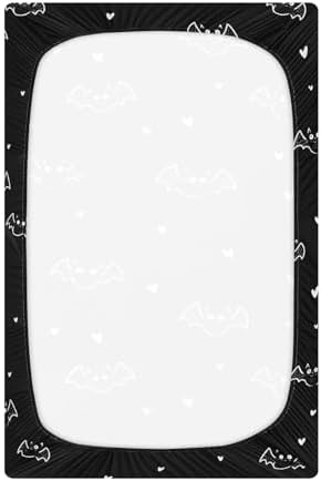 Halloween Cute Bats Crib Sheets Boys Girls 27x39 Inch Pack and Play Set