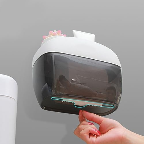 BRIGHTFUFU Self-Adhesive Toilet Paper Holder Pp Material Sturdy Roll Rack