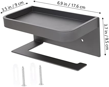 Bathroom Toilet Paper Holder with Shelf Wall Mount