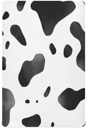 Wassud Cow Print Crib Sheets Pack and Play