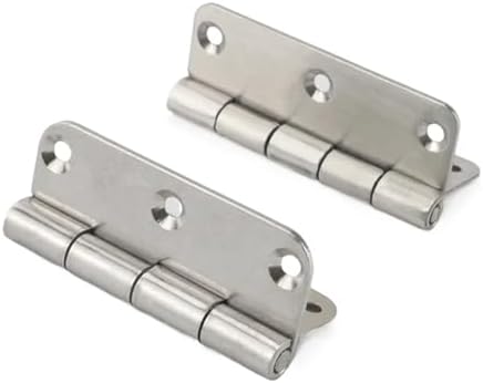 304 Stainless Steel Folding Hinge Six Holes White 1pcs