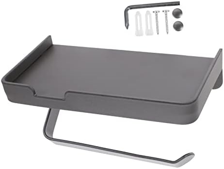Garneck Dual-Use Toilet Paper Holder with Storage Shelf