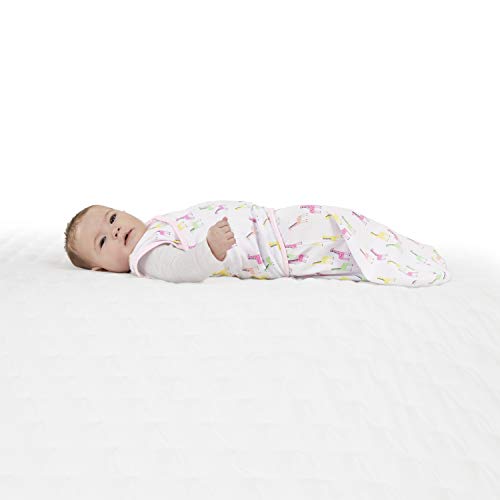 SwaddleMe Ingenuity Arms Free Swaddle Wrap - Extra Large Pink Giraffes