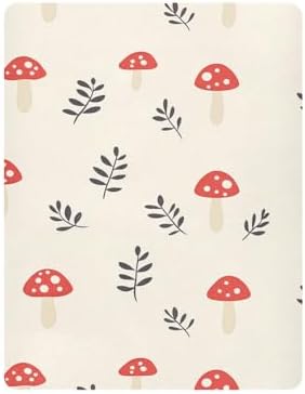 Wassud Mushrooms Pattern Crib Sheets 28x52 Inch