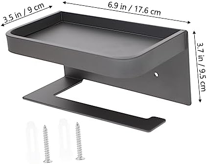 Gadpiparty Wall-Mounted Toilet Paper Holder with Shelf