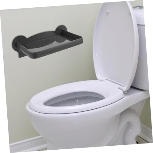 Toilet Paper Holder Wall Mount No Drill Adhesive Shelf for Bathroom