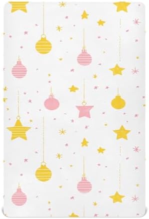 Wassud Stars and Balloons Crib Sheets 27x39 Inch Pack and Play Set