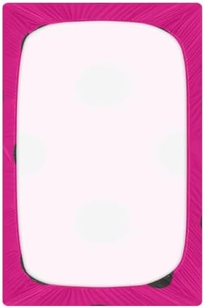 Hot Pink Polka Dots 52x28 Crib Sheets