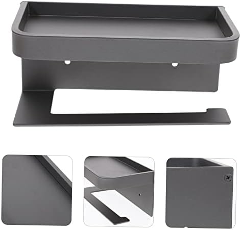 Hoement Wall-Mounted Toilet Paper Holder with Shelf