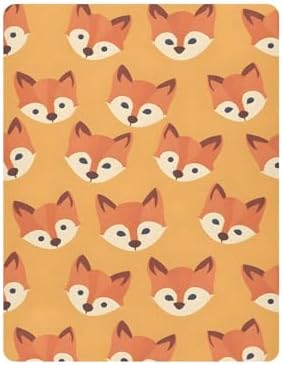 ALAZA Fox Forest Crib Sheets for Baby Bedding