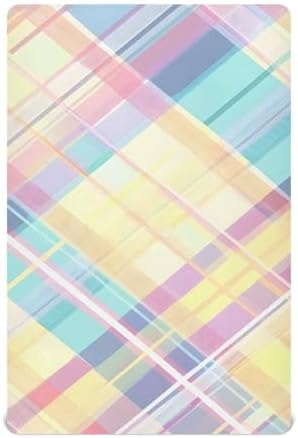 JIPONI Tartan Plaid Crib Sheet - Soft Breathable Fitted