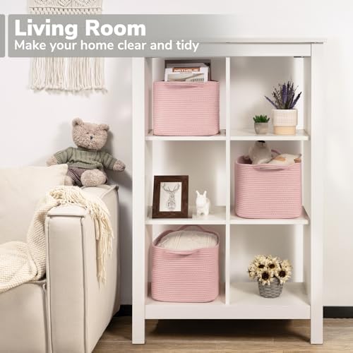 INDRESSME Pink Storage Basket - 13x10x9 Multipurpose Organizer