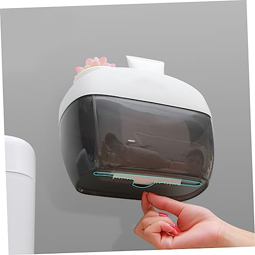 PHENOFICE Waterproof Toilet Paper Holder with Tissue and Storage Rack