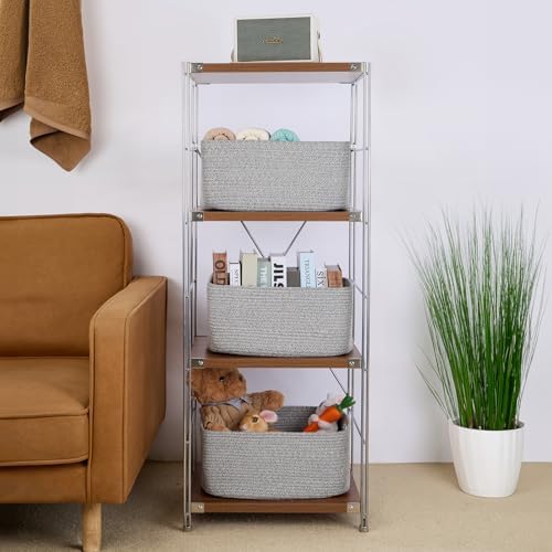 MiniArk Large Storage Baskets 2-Pack Mixed Grey 17x13x75