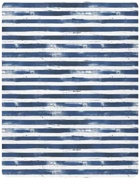 Stripes Navy Crib Sheets for Baby Boys Girls