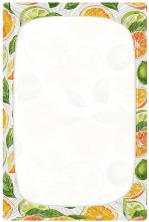 ALAZA Tropical Fruit Crib Sheets for Girls and Boys