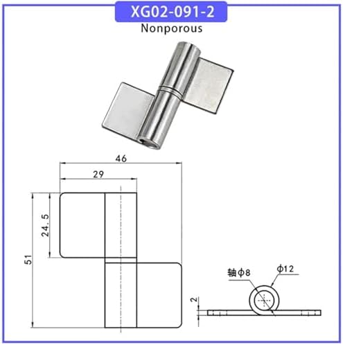 Detachable Flag Hinge for Cabinet Doors 1pc Nonporous