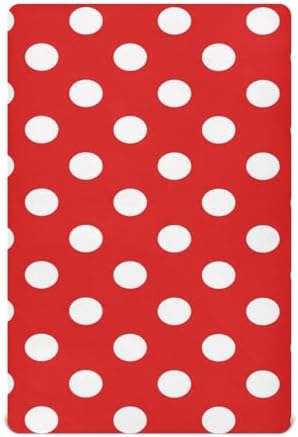 Polka Dot Red Crib Sheet for Baby Girls