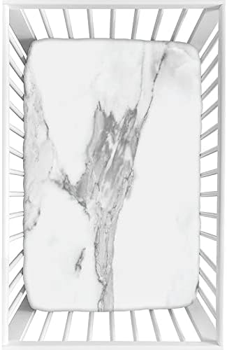 XISUNYA Decorative Crib Sheet Set Marble Pattern 28x52x8 1