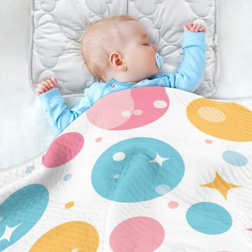 Sanluoli Cozy Cotton Muslin Swaddle Blanket 30x40in