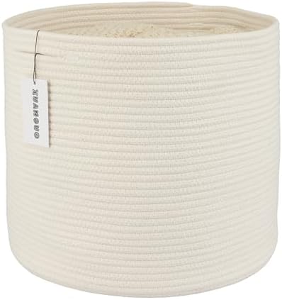 Cotton Rope Storage Basket for Kids Baby 16x14 Round Woven Basket