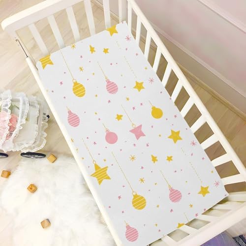 Wassud Stars and Balloons Crib Sheets 27x39 Inch Pack and Play Set