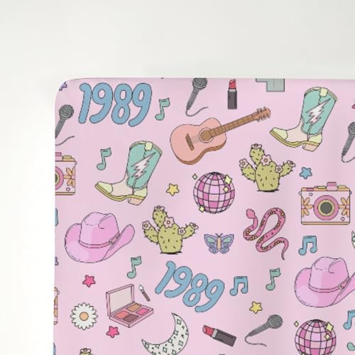 Soft Stretchy Crib Sheets for Boy Girl 52x28 Desert Country Cactus Moon